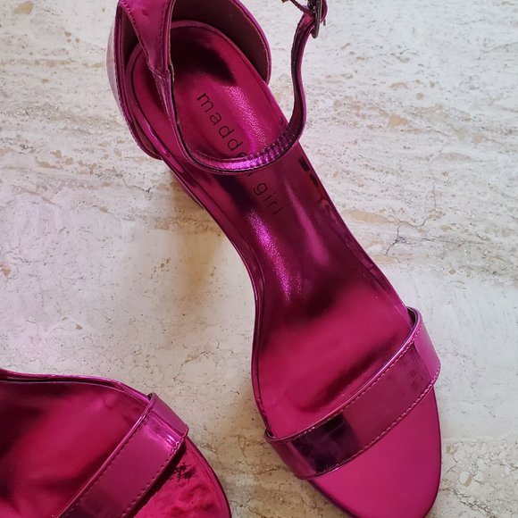 Metallic Pink Madden Girl Stiletto Heels - Picture 5 of 9